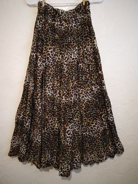 Vintage Animal print gauze skirt by Her Style Bout