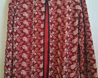 Vintage Red Beaded and Embroidered, Sequined Floral Evening Jacket by JKara of New York