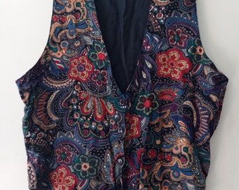 Vintage Floral Beaded Vest by At Last & Co.