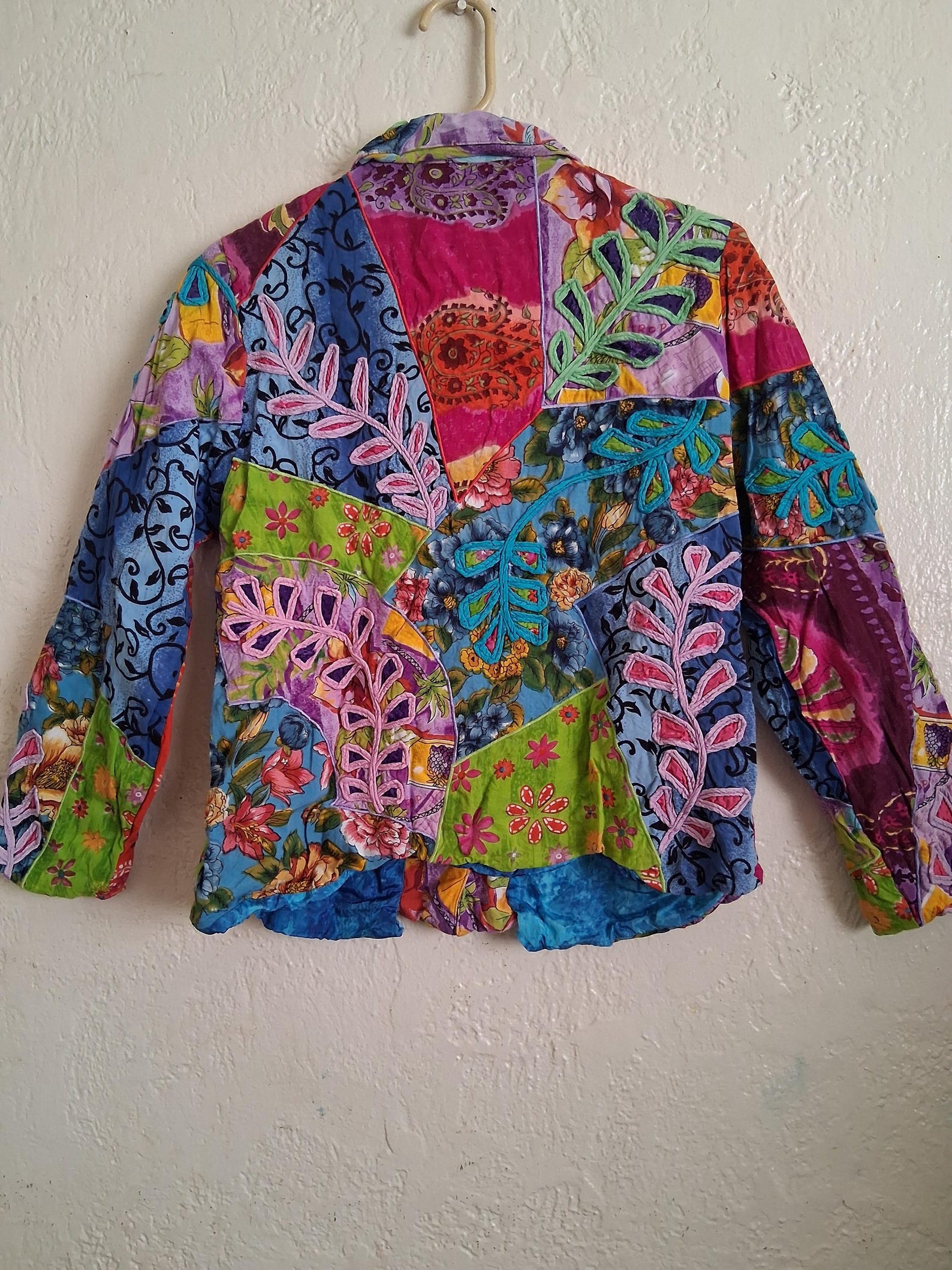 Rare and Unusual Rainbow Colored Embroidered Jacket by Sandy Starkman ...