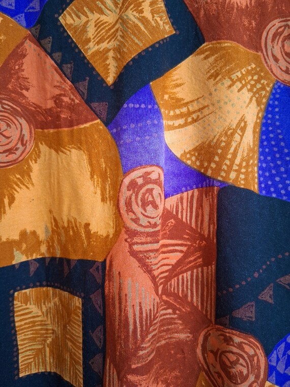 Bright Abstract Mod print short sleeve shirt - image 3