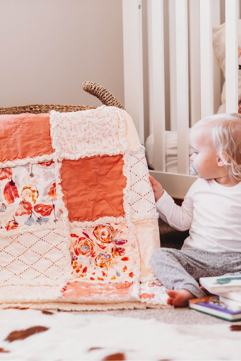 Baby Rag Quilt Baby Girl Quilt Handmade Crib Quilts for Sale Etsy