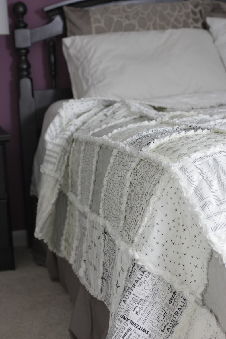 California King Rag Quilt Handmade Quilts for Sale Etsy