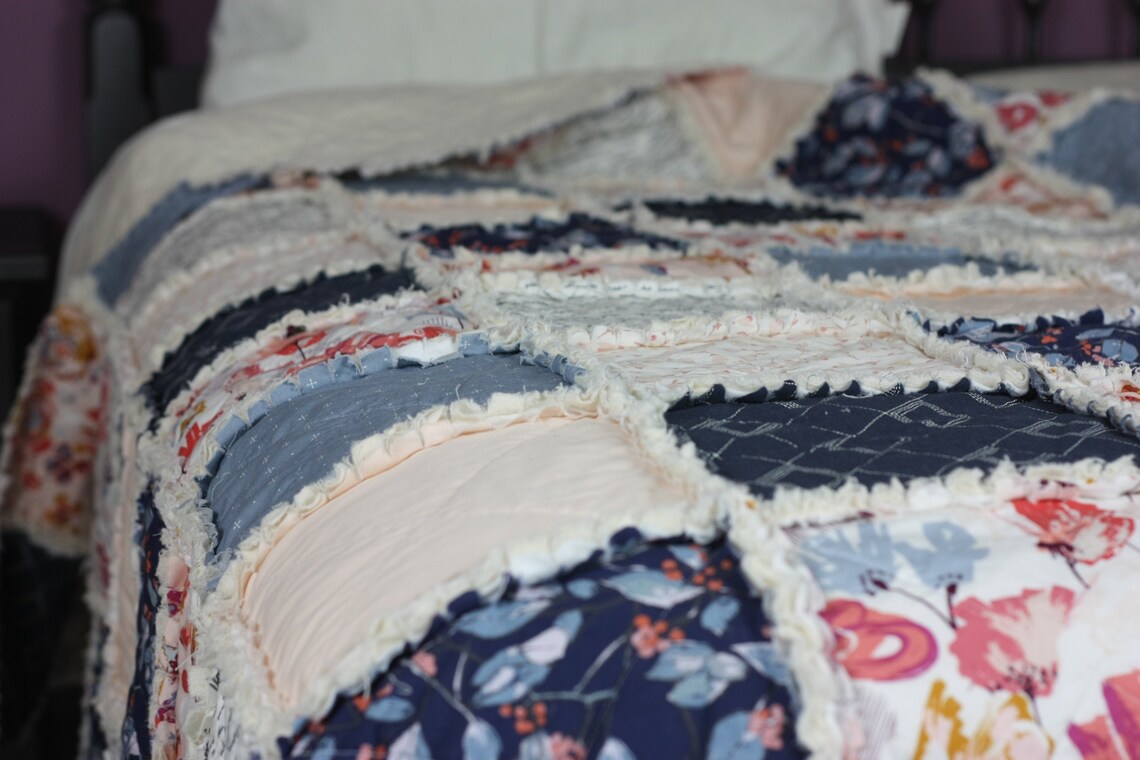 King Quilts for Sale Homemade Quilts Rag Quilts Etsy