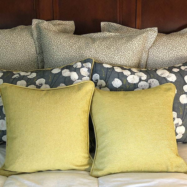 Yellow Decorative Pillows Etsy