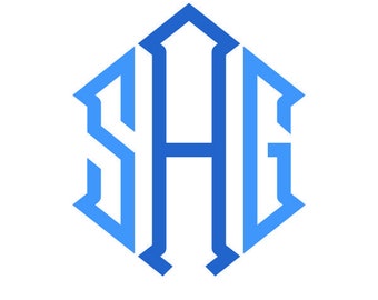 Diamond Monogram Font Cuttable Design PNG DXF SVG & eps Decal Files Silhouette Designs Cameo