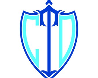 Shield Monogram Font Cuttable Design PNG DXF SVG & eps Decal Files Silhouette Designs Cameo