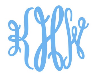Royal Circle Round Monogram Curly Monogram Font Cuttable Design PNG DXF SVG & eps Decal Files Silhouette Designs Cameo