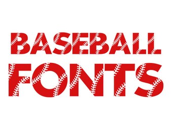 Baseball Stitches Font Cuttable Design PNG DXF SVG & eps Decal Files Silhouette Designs Cameo