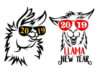 Download Llama monogram svg | Etsy
