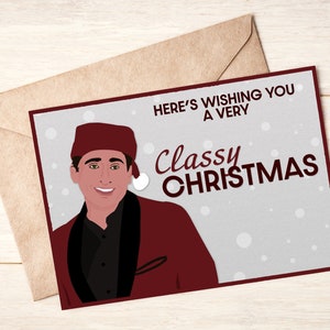 Cartão de Natal elegante de Michael Scott