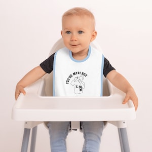 Succession Kendall Roy &#39;You&#39;re My #1 Boy&#39; Embroidered Baby Bib