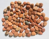 Small Terracotta Bricks Sea Pottery Surf tumbled