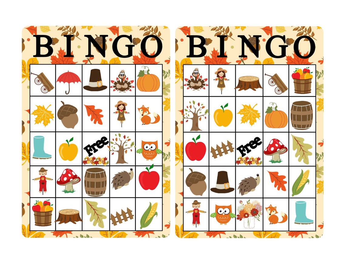 Indoor Thanksgiving Bingo Game Instant Digital Download | Etsy - Thanksgiving Bingo Game To Buy