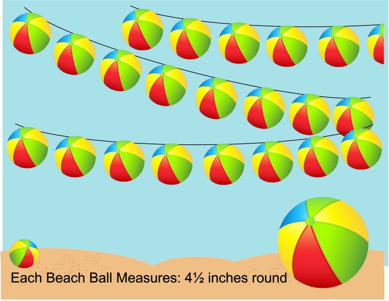 Beach Ball Food Tent Instant Digital Download Under the Sea Etsy