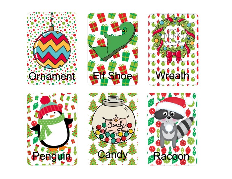 Christmas Party Kids Match Memory Game Instant Digital Etsy