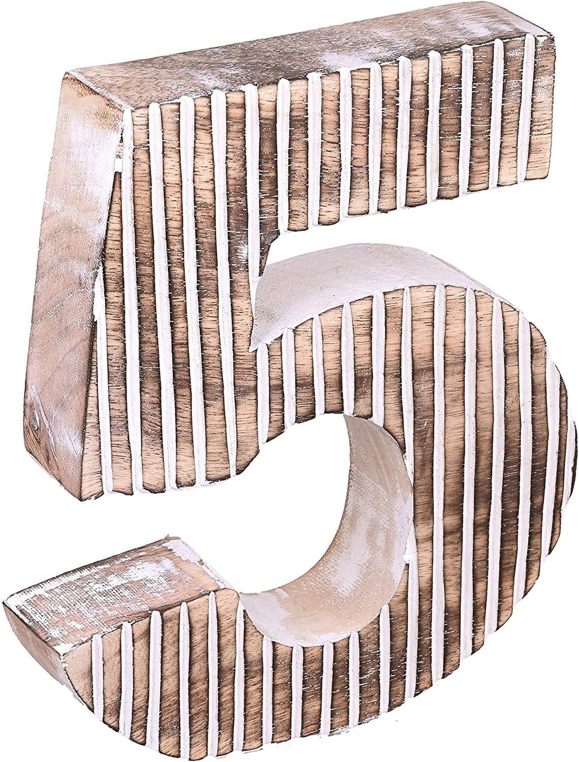 Decorative Wooden Number 5 Standing and Hanging Wooden Etsy