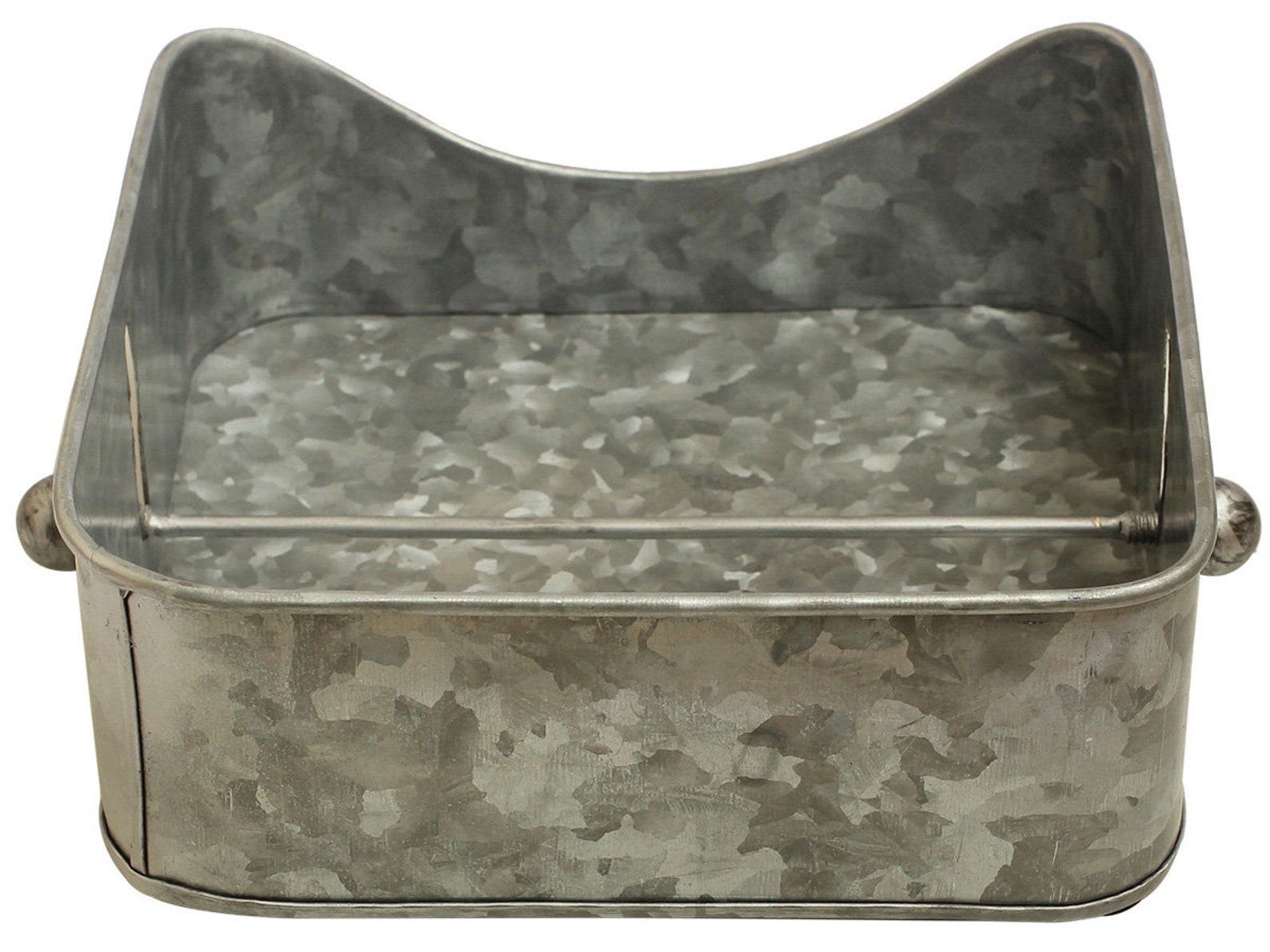 Galvanized Napkin Holder With Metal Weighted Arm Silver Color Etsy Hong Kong