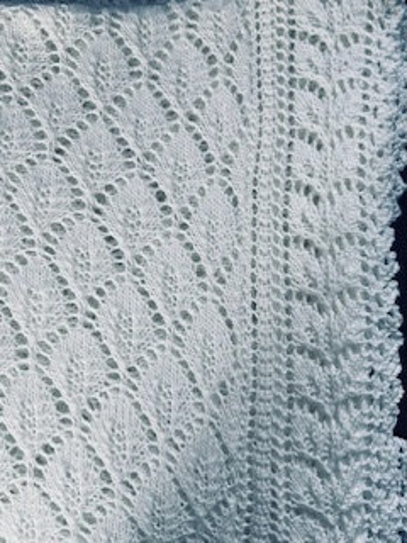 Estonian Leaves Baby Shawl Knitting Pattern image 2