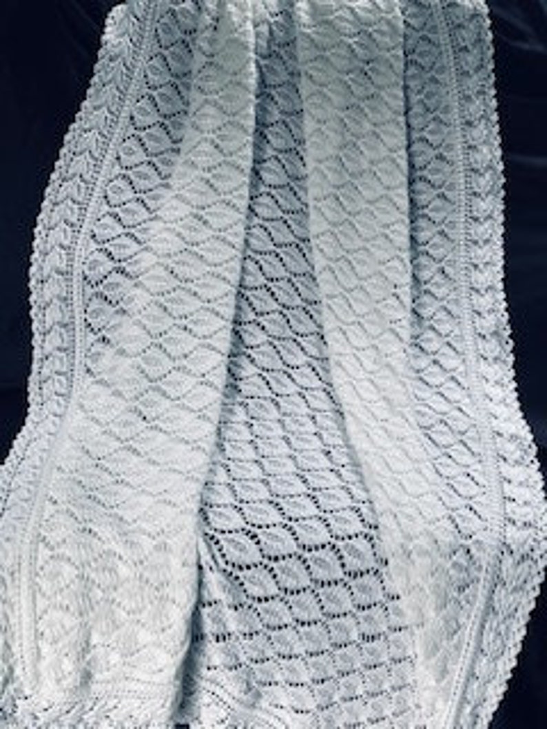 Estonian Leaves Baby Shawl Knitting Pattern image 1