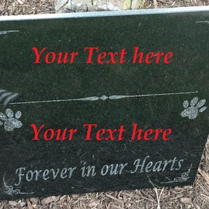 Black Granite Memorial Engraved sign 12&quot; x 12&quot;, Personalized, Engraved marble