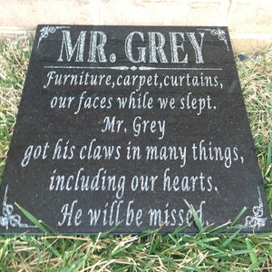 Black Granite Memorial Engraved sign 12&quot; x 12&quot;, Personalized, Engraved granite