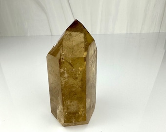 Natural Citrine with rainbows 3.86  inches tall