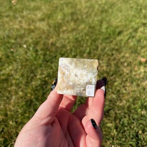 Green and White Dendritic Opal Cube – 2 Inches, 7 oz – Stone of Growth and Clarity
