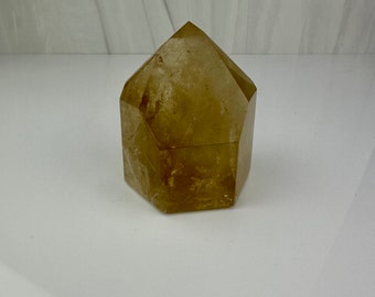 Natural Citrine with rainbows 3.43  inches tall