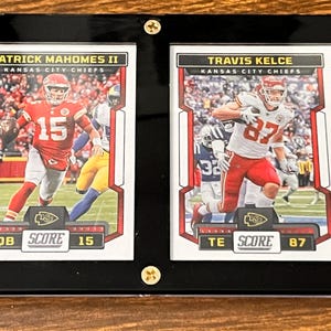 KC Chiefs Patick Mahomes and Travis Kelce Display