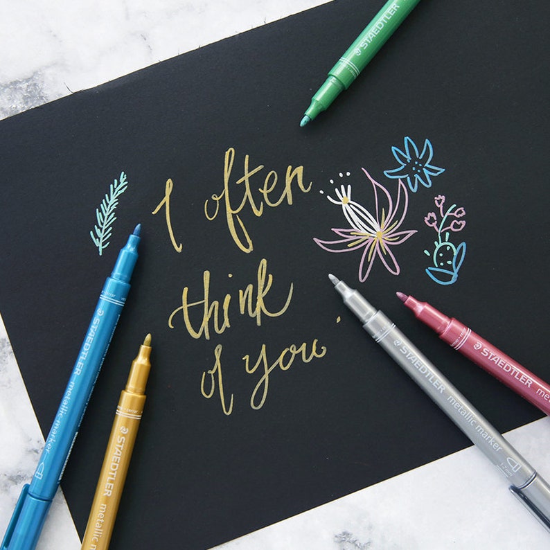 greeting card paint pen Germany STAEDTLER metal color marker invitation sign in pen sku: yb112 ON SALE bujo marker