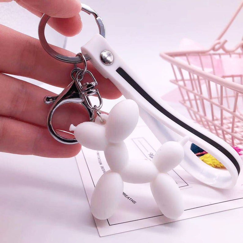 Kawaii Balloon Dog Keychain Cute Dog Keychain/ Gift for Her Etsy