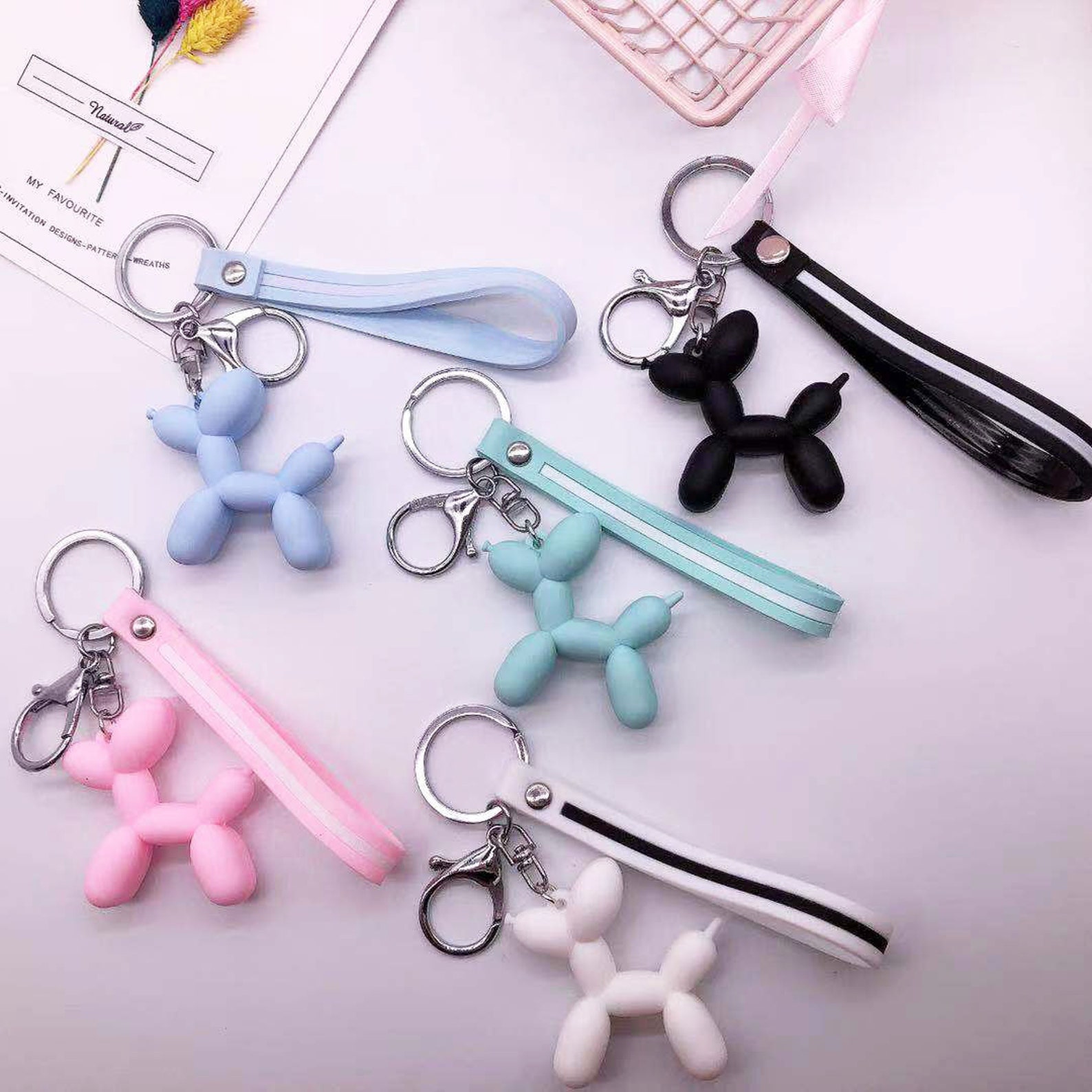 Kawaii Balloon Dog Keychain // Cute Dog Keychain/ Gift for Etsy