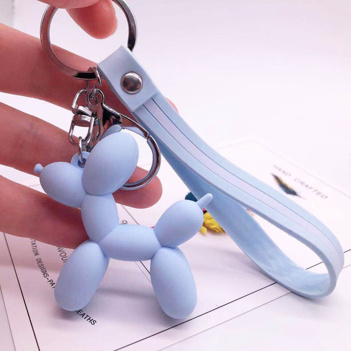 Kawaii Balloon Dog Keychain Cute Dog Keychain/ Gift for Her Etsy