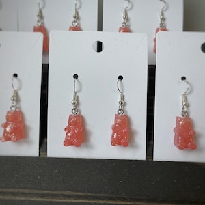 Pink Gummy Bear Earrings