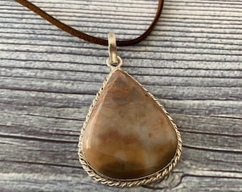 cappuccino jasper pendant | set in sterling silver