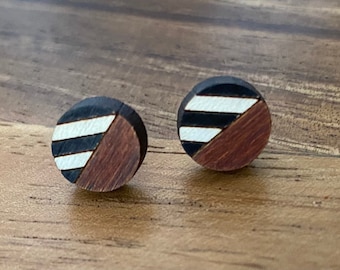 striped wood studs