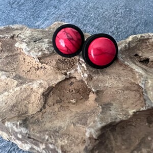 red turquoise stud earrings