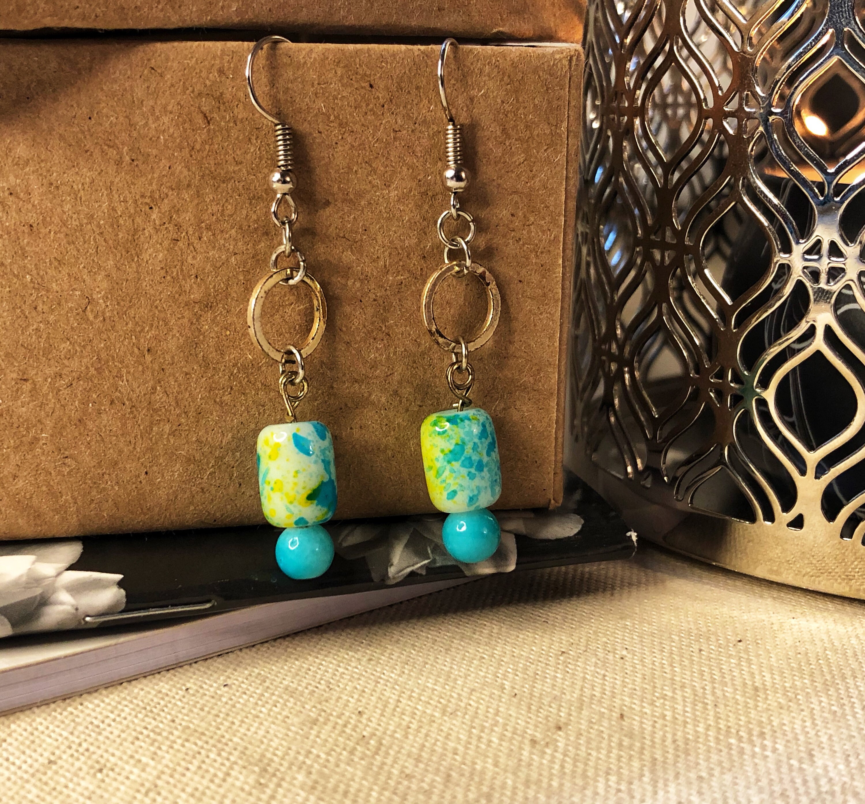 summer beaded earrings
