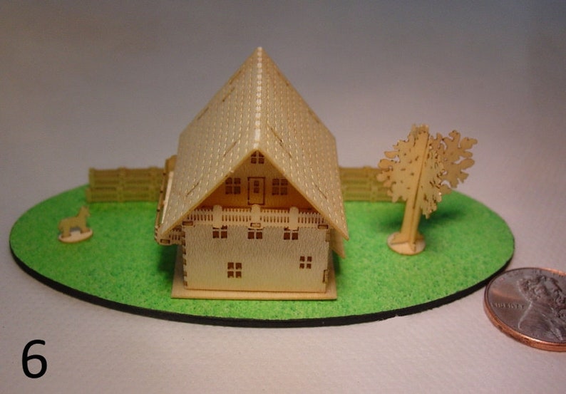 Miniature 450 Scale KITS Houses Trees Fence Wood | Etsy