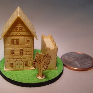 Miniature, 450 Scale, KITS, Houses, Trees, Fence, Wood, Unpainted, Do ...