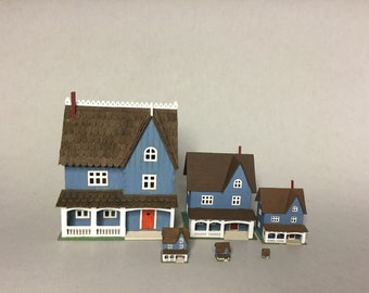 Miniature, 144th scale, finished dollhouse for a dollhouse, painted, 288 scale, 450 scale, 1000 scale, 2000 scale, 4000 scale