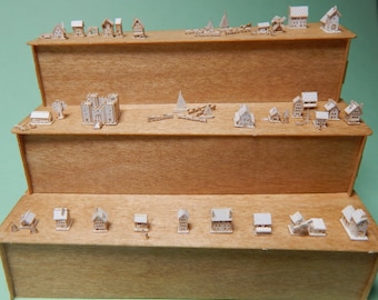 4000 scale, houses, KIT, trains, horses, cows, dollhouse, nano, tiny, do it yourself, decoration, 1/8 inch wide, cute, challenging