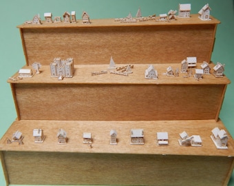 Miniature 4000 scale, KIT, houses, trains, horses, cows, dollhouse, nano, tiny, do it yourself, decoration, 1/8 inch wide, cute, challenging