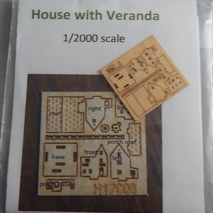 Miniature, KIT, house with veranda, 144th, 288, 450, 1000, 2000, 4000 image 5