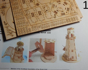 Miniature, KIT, lighthouse, 144th scale, decorations, door opens, spiral stairs, ladders, 288, 450, 1000, 2000, 4000 scales, book nook add