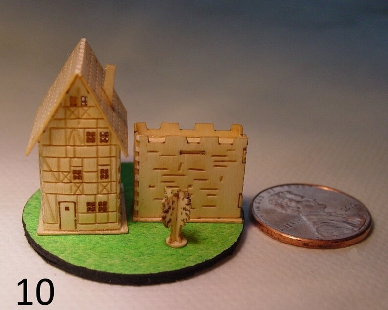 Miniature 450 Scale KITS Houses Trees Fence Wood | Etsy