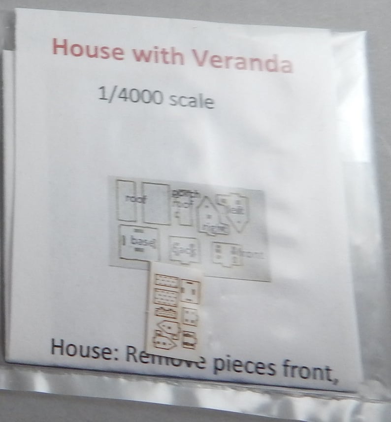 Miniature, KIT, house with veranda, 144th, 288, 450, 1000, 2000, 4000 image 6