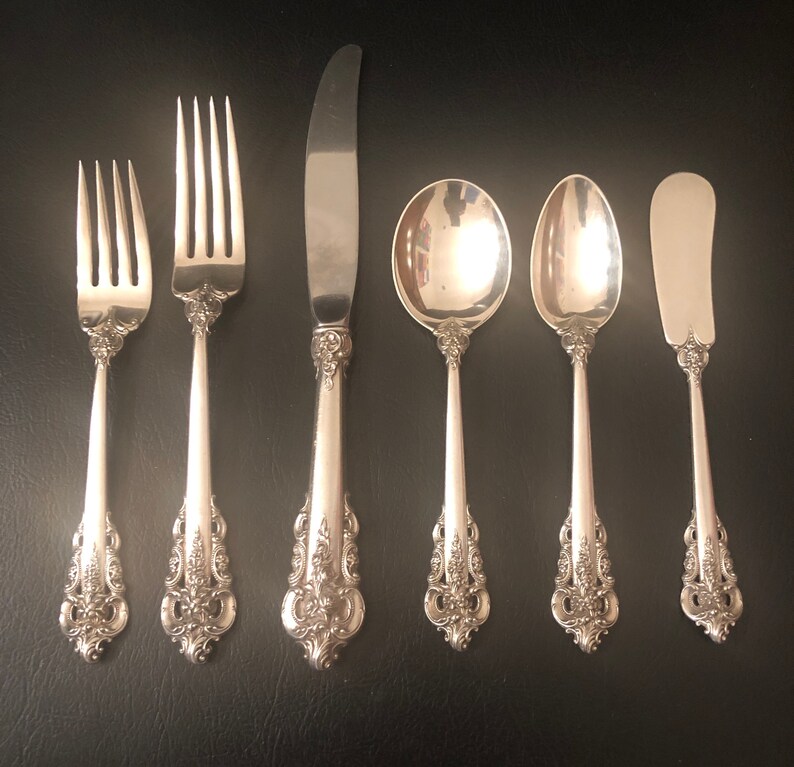Beautiful Vintage Wallace Sterling Grand Baroque Place Settings