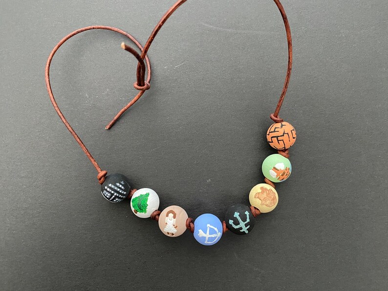 Camp Half Blood Wood Bead Necklace Etsy